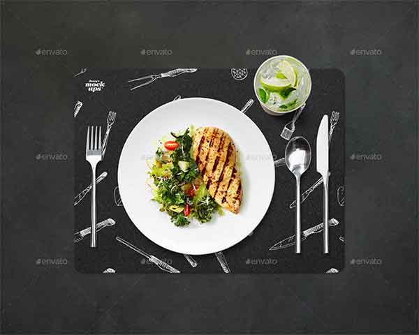 Custom Printed Napkin Mock-up Template