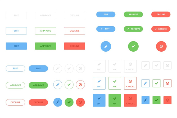 Customizable Flat Buttons