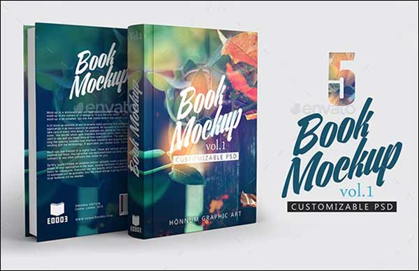 Customizable PSD Book Mockup