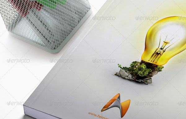 Customize Book Cover Simple Mockup