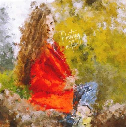 Customziable Painting Photoshop Action Templates