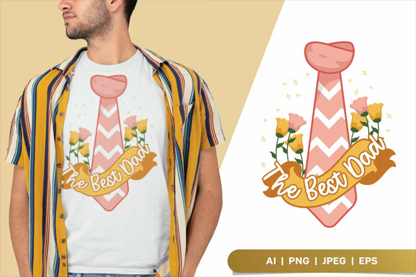 Cute Pink Tie Floral Mockup