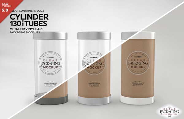 Cylinder Tube Packaging Mockup