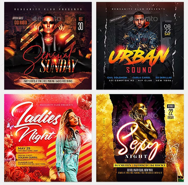 DJ & Club Party Instagram Flyers