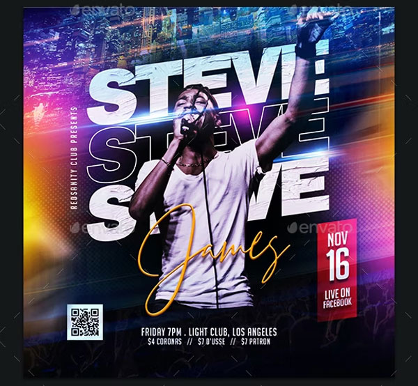 DJ Party Instagram Photoshop Template