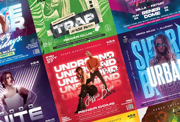 DJ Party Instagram Templates Bundle