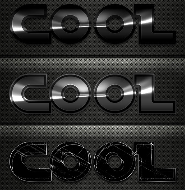 Dark Silver Metallic Photoshop Styles