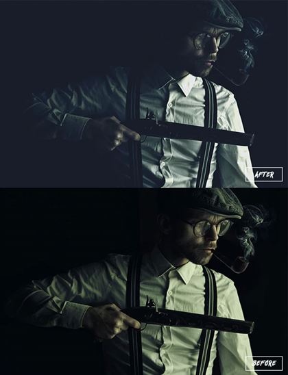 Dark Light Photoshop Action Template