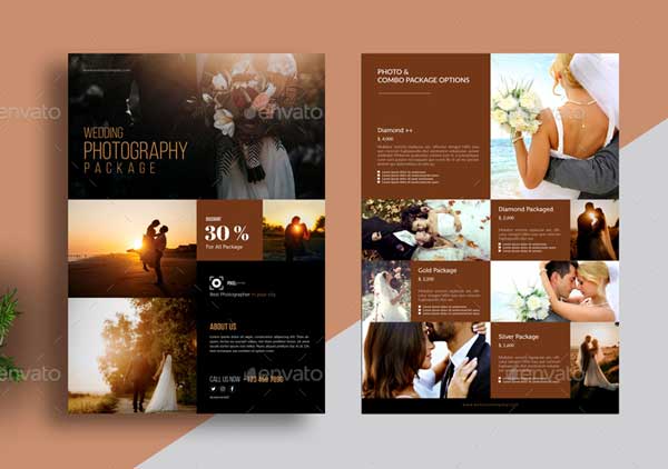 Dark Wedding Photography Flyer Template