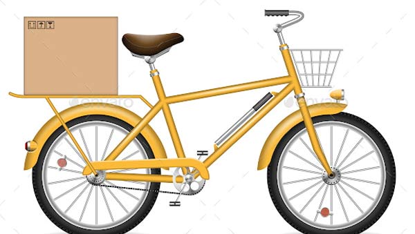 Delivery Bicycle Mockups Download