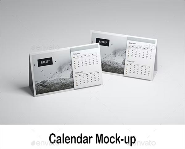 Desk Calendar Mockup Set