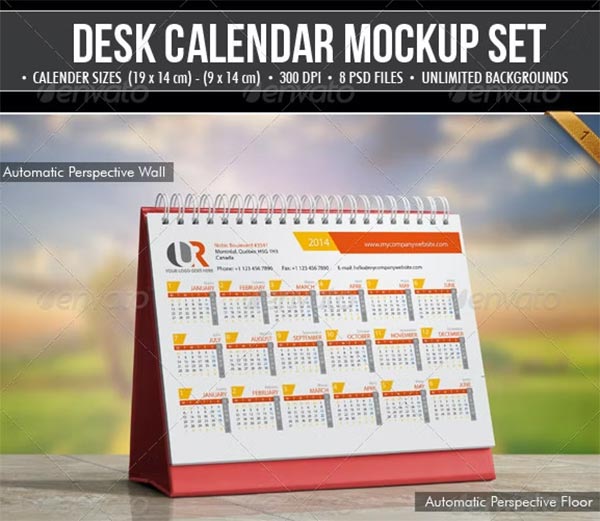 Desk Calendar Mockups