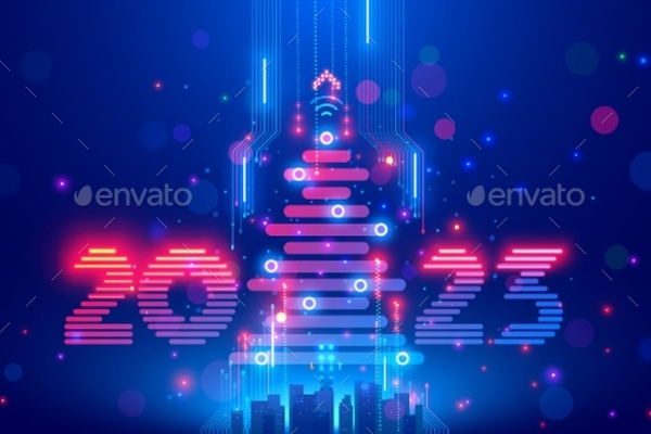 Digital Christmas Poster PSD Template