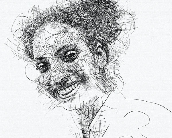 Digital Ink Pen Sketch Photoshop Action