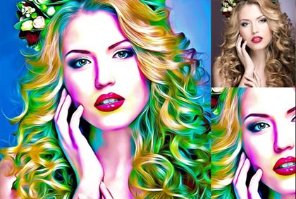 Digital Lady Painting Photoshop Action