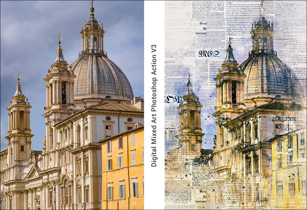 Digital Mixed Art Photoshop Action