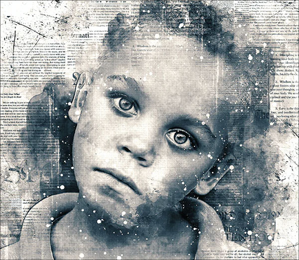 Simple Newspaper Mixed PSD Effect Action