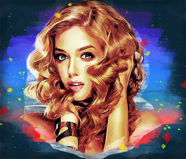 Digital Painting Photoshop Action Templates