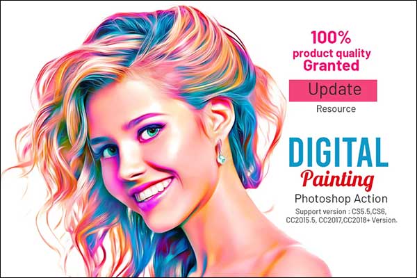 Digital Pen Painting Photoshop Action