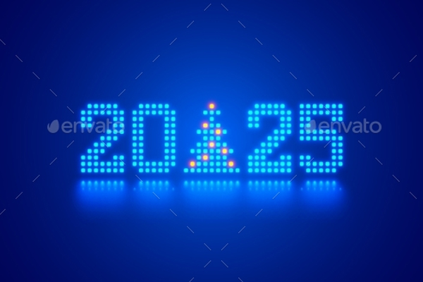 Digits Christmas Tree Consist Templates