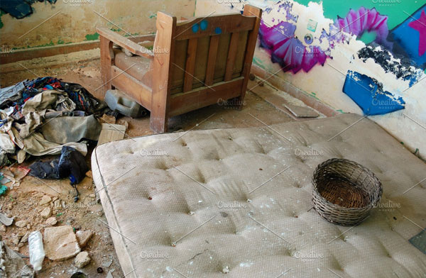 Dirty Mattress Containing Mattress Mockup