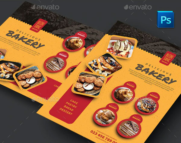Donut Bakery Menu Flyer Template
