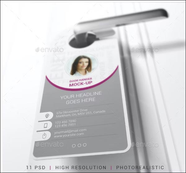Door Hanger Photoshop Mockup