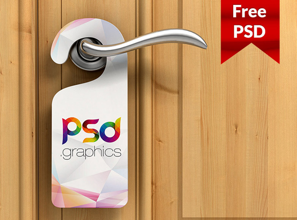 Door Hanger Mockup Free PSD