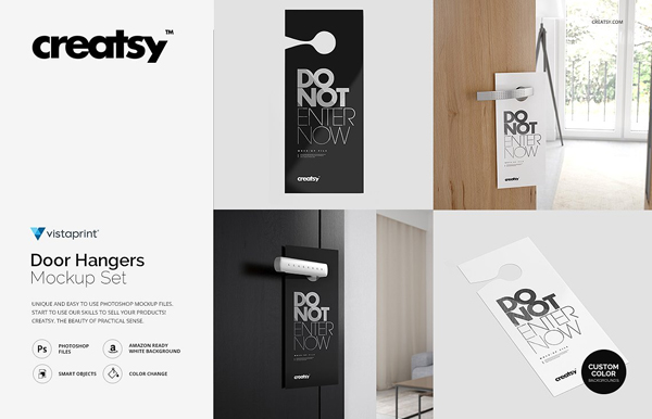 Door Hangers Mockup Set