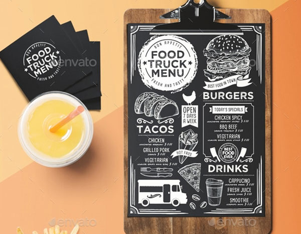 Download Food Truck Menu Restaurant Template