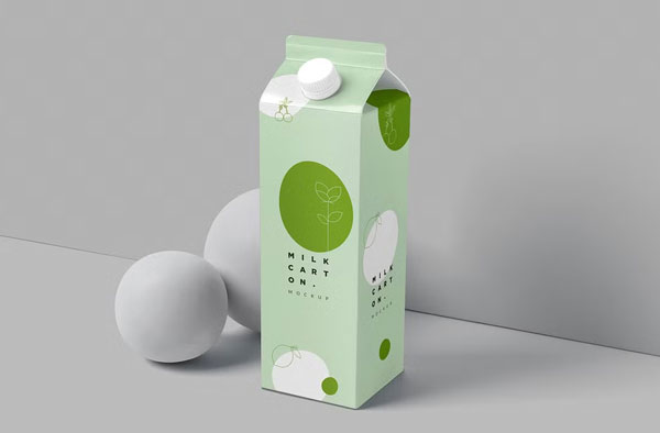 Download Litre Milk Carton Mockups