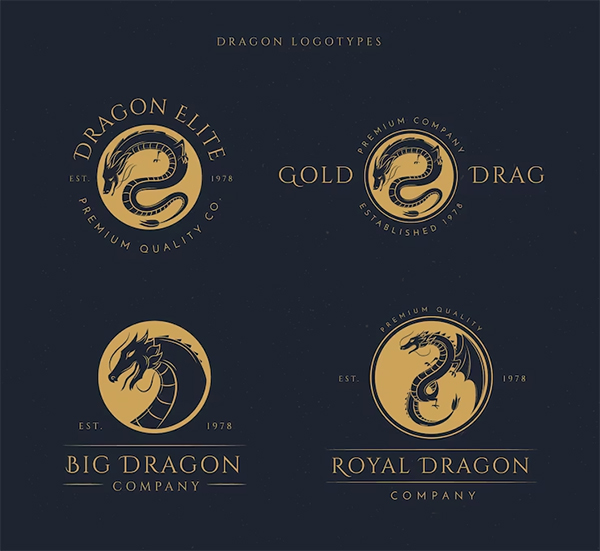 Dragon Free PSD Logo Template