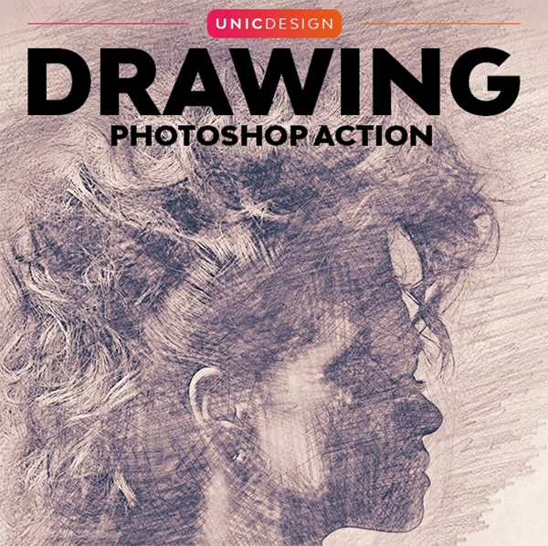 Drawing Photoshop Action
