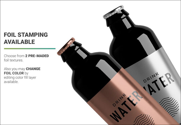 Drink Water Bottle Mockup Template