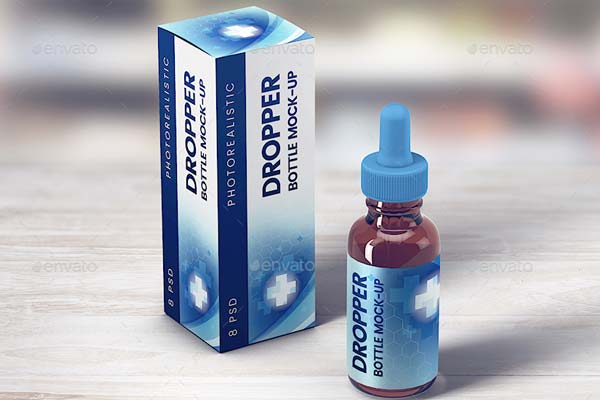 Dropper Bottle Mockup PSD Free Download