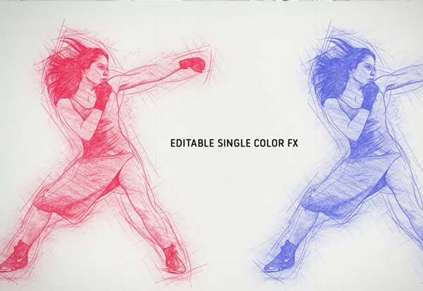 Dynamic Pen Sketch Photoshop Actions