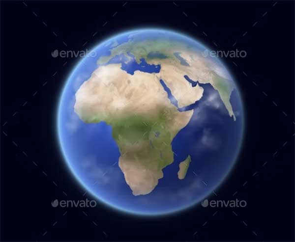 Earth Globe 3d Low Poly Planet