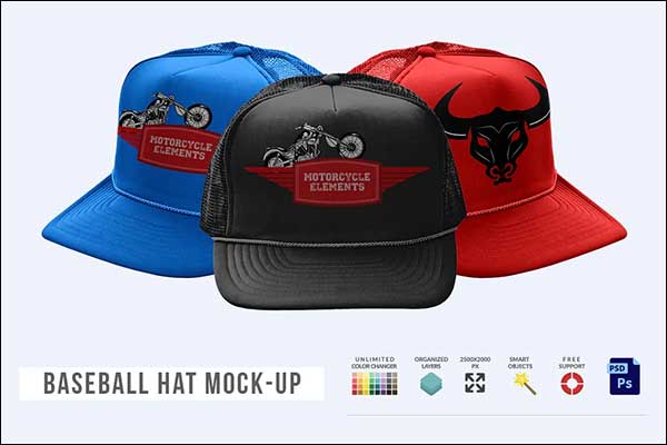 Ediatble Baseball Hat Mockups