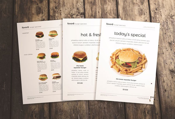 Editable Burger Menu Set