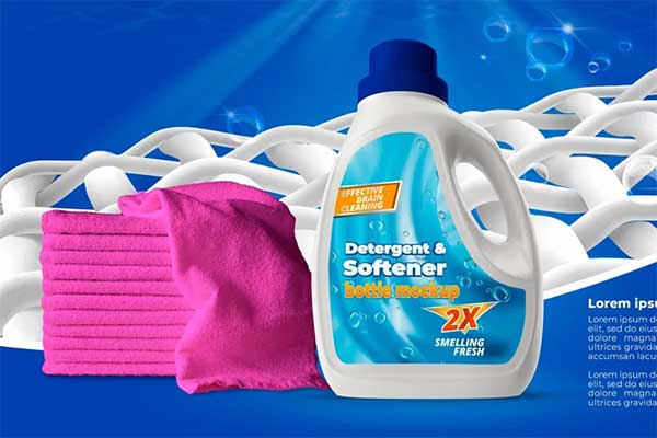 Editable Detergent Bottle Mockup