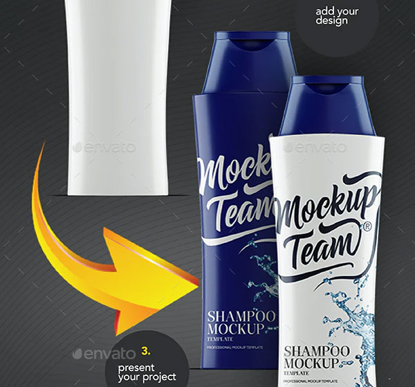 Shampoo Bottle Packaging Mockup