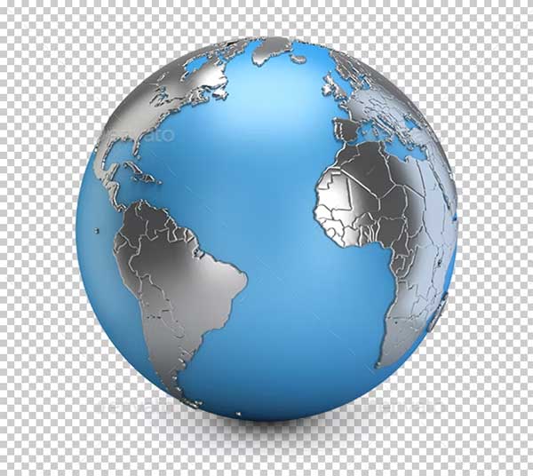 Editable 3D Low Poly Earth