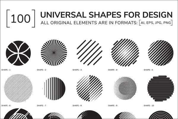 Editable Abstract Geometric Shapes
