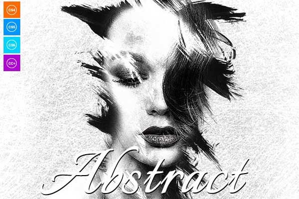 Editable Abstract Photoshop Action