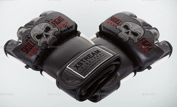 Editable Boxing Gloves PSD Mockup