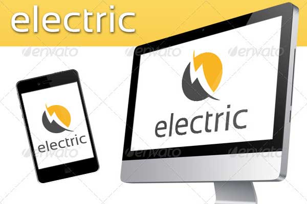 Editable Electric Logo Template