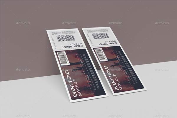 Editable Event Ticket Templates Mockup