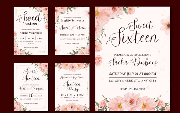 Free Sweet 16 Birthday Party Template