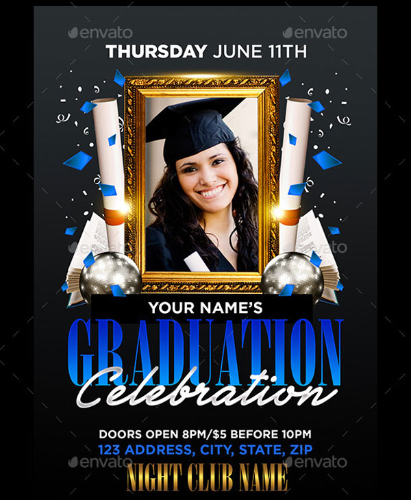 Editable Graduation Flyer Template Download