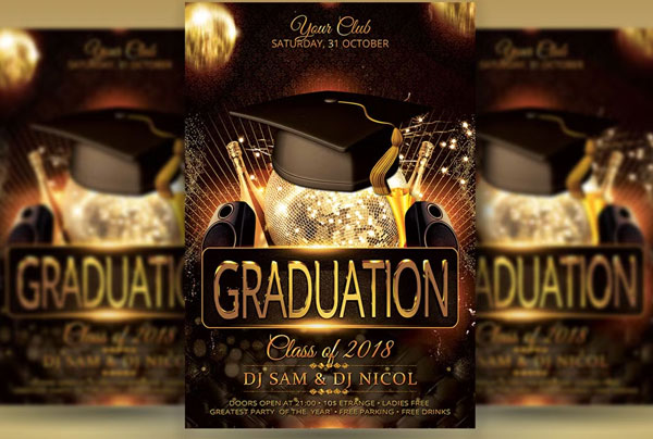 Editable Graduation Party Flyer Template